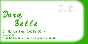 dora belle business card